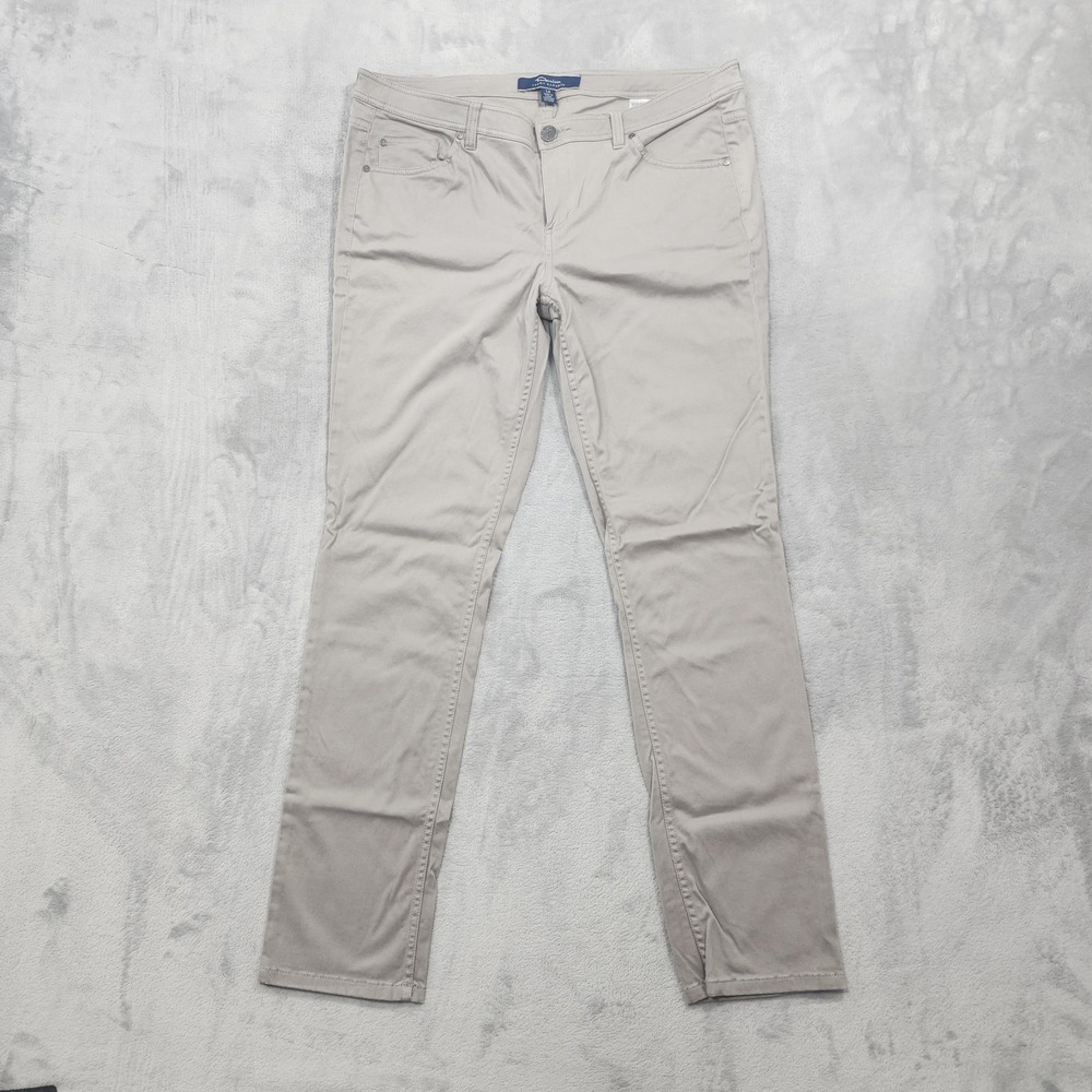 Tommy Bahama Jeans Womens 14 Beige Desert Date Mid Rise Skinny Stretch Denim